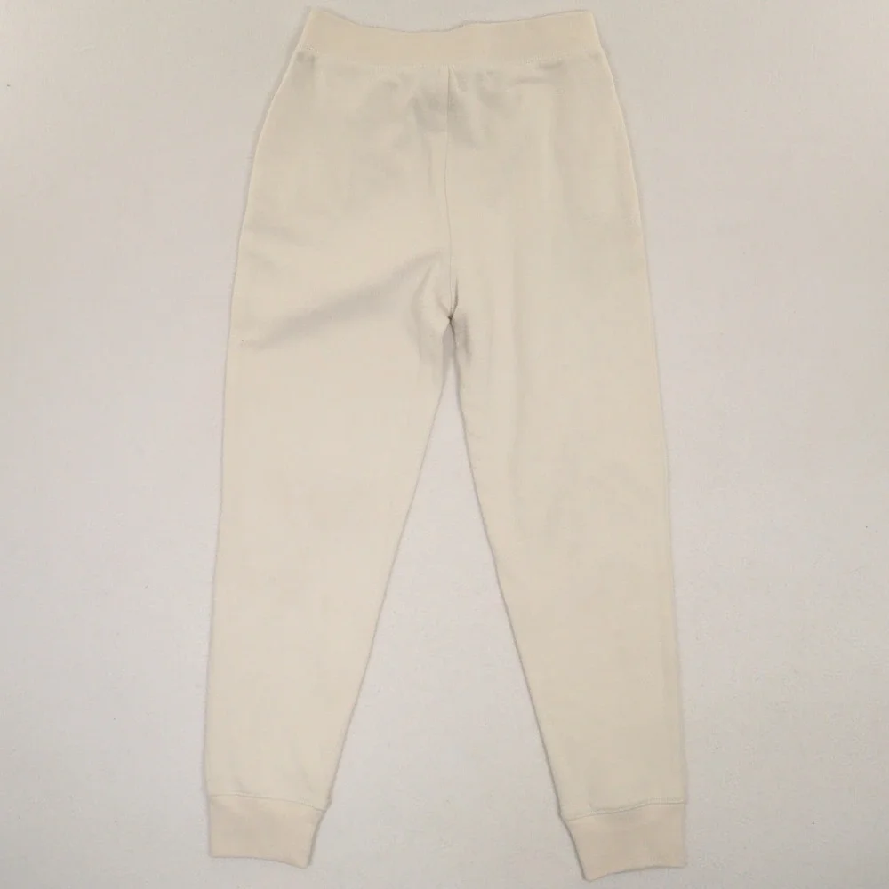 Polo Ralph Lauren Sweatpants Joggers Foil Logo Cream Kids Youth Large 12-14